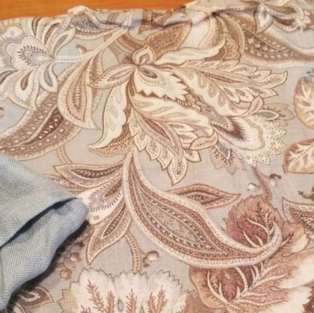 1 Custom made pillow cover linen cotton light aqua